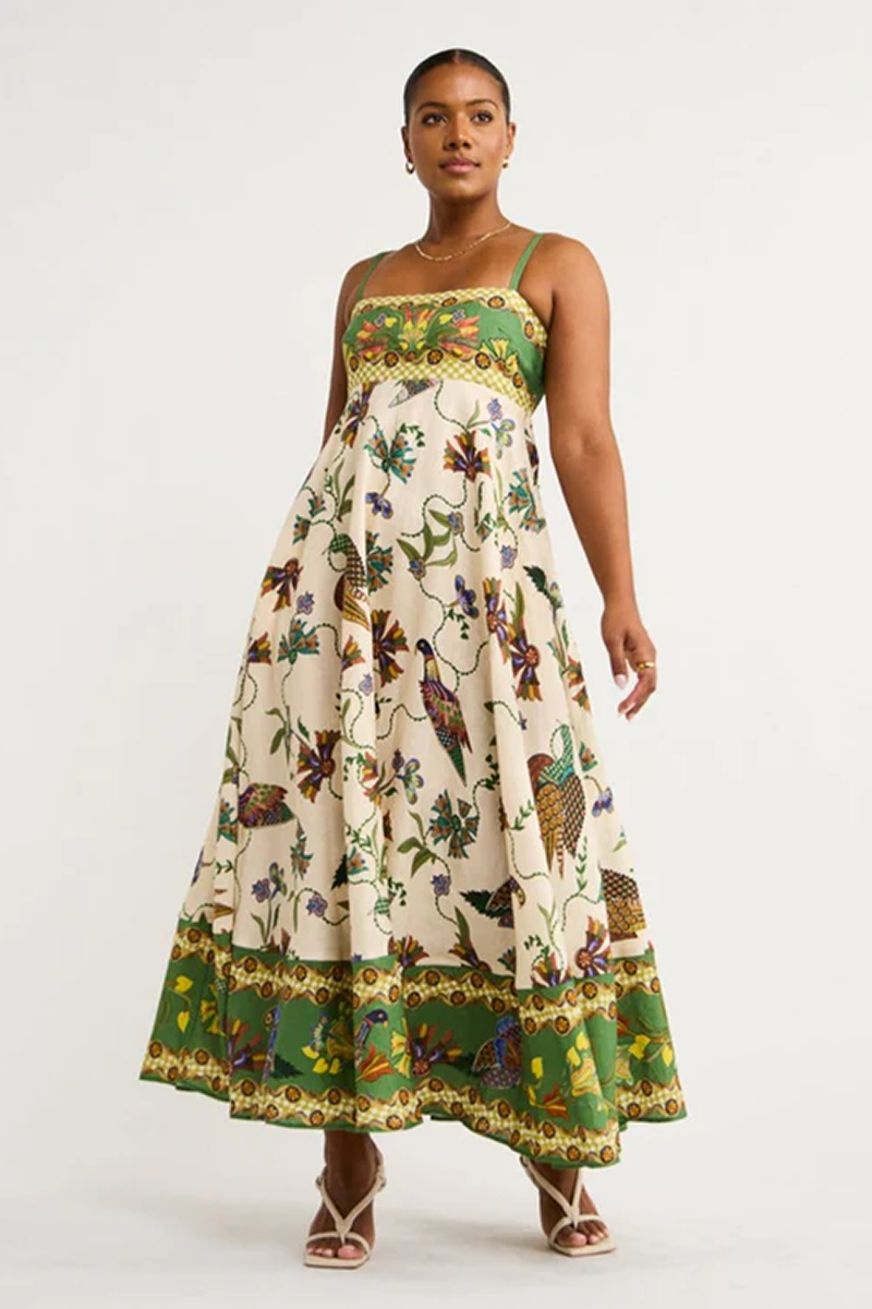 Birdie Dress in Lingren Ocean Breeze