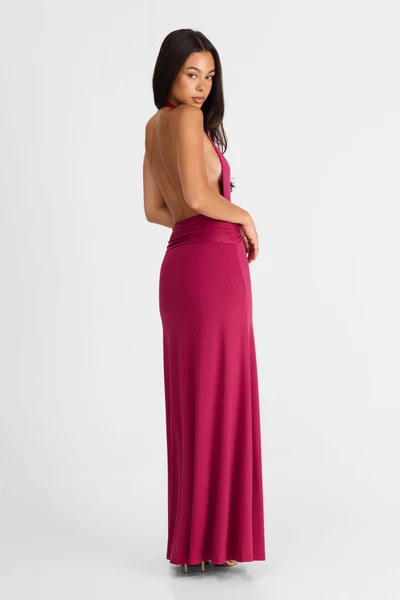 Antoinette Maxi Dress Berry Back