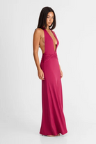 Antoinette Maxi Dress Berry Side