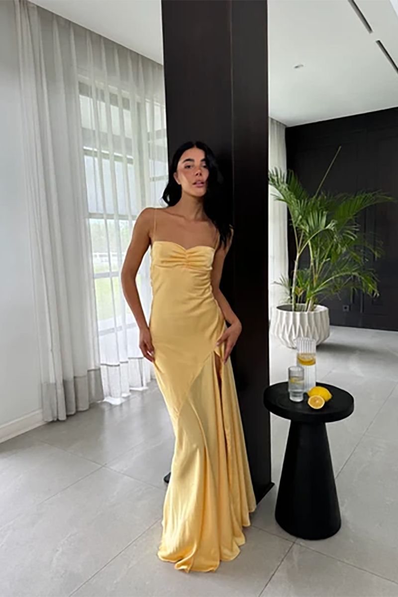 Gaia Gown in Gold Sun Lifestyle
