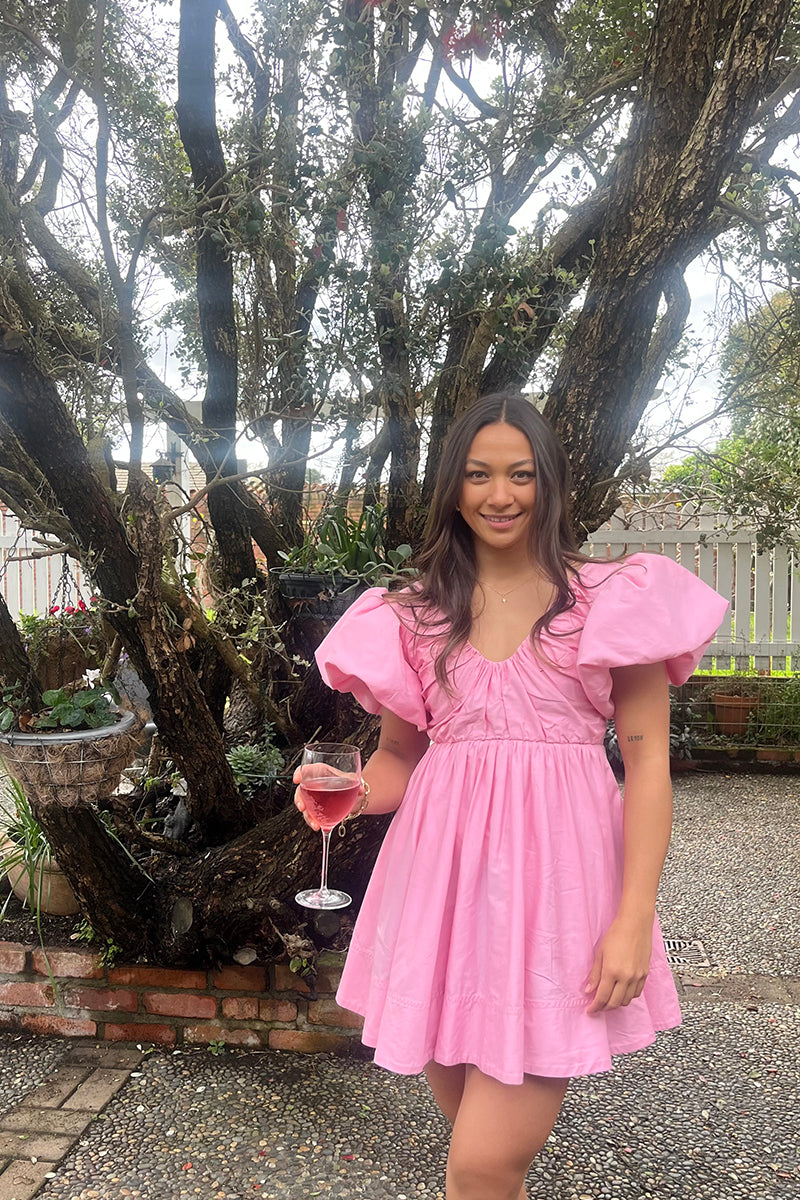 【Aje.】Gretta Bow Back Mini Dress Gretta Bow Back Mini Dress | Pink Hibiscus | Aje – Aje ROW