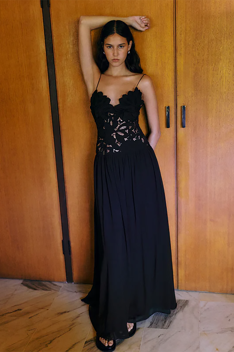 Stephanie Maxi Dress in Black | The Borrowed Collective | Rentals – The ...