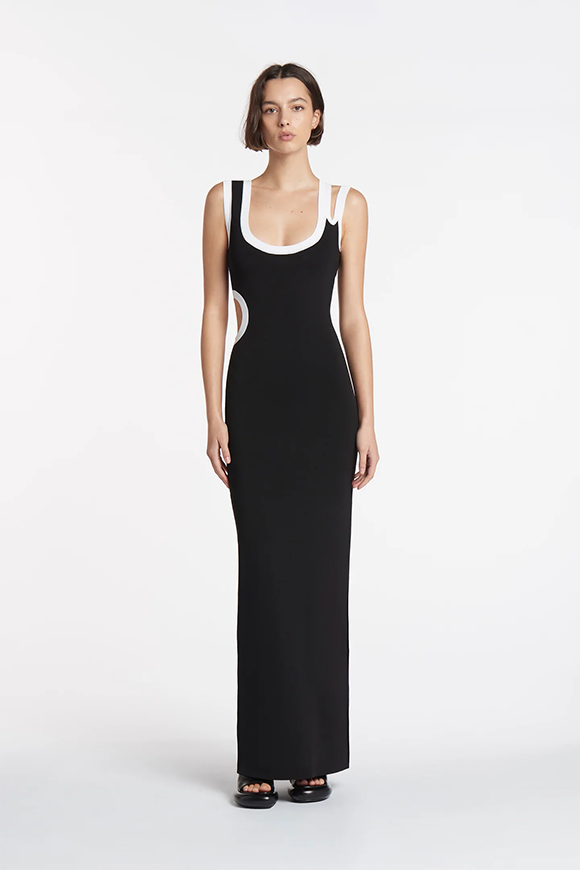 evalina maxi dress Evalina Cut Out Midi | The Borrowed Collective